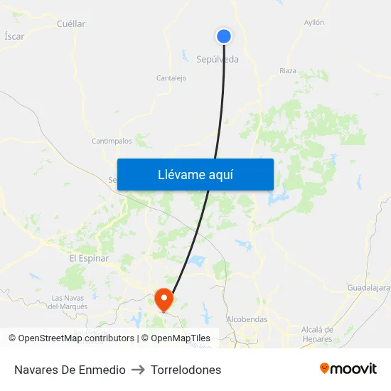 Navares De Enmedio to Torrelodones map