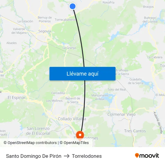 Santo Domingo De Pirón to Torrelodones map