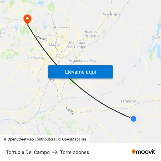 Torrubia Del Campo to Torrelodones map