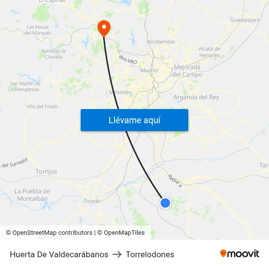 Huerta De Valdecarábanos to Torrelodones map