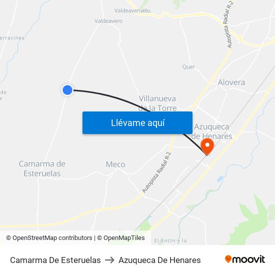 Camarma De Esteruelas to Azuqueca De Henares map