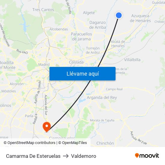 Camarma De Esteruelas to Valdemoro map