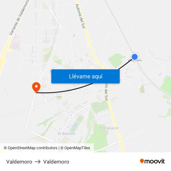 Valdemoro to Valdemoro map