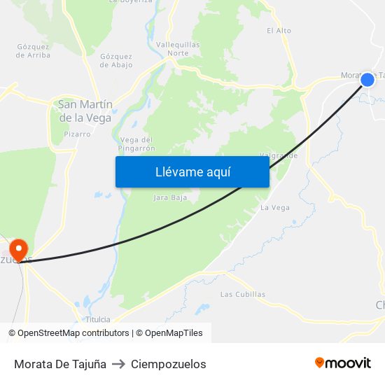 Morata De Tajuña to Ciempozuelos map