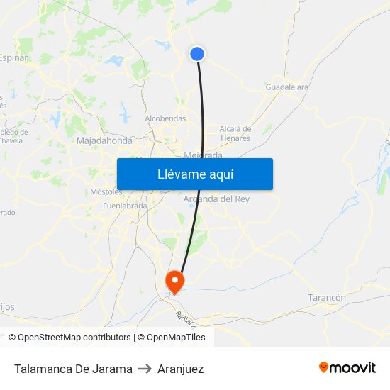 Talamanca De Jarama to Aranjuez map
