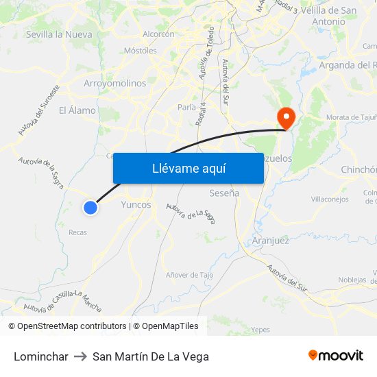 Lominchar to San Martín De La Vega map