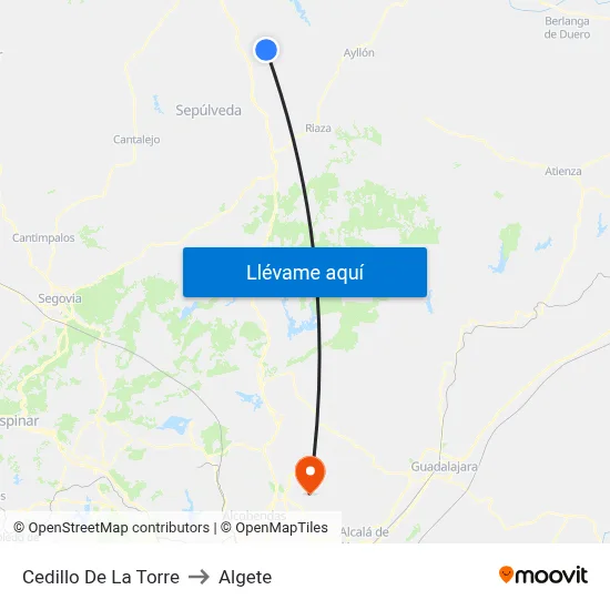 Cedillo De La Torre to Algete map