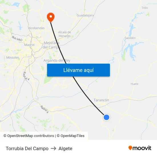 Torrubia Del Campo to Algete map