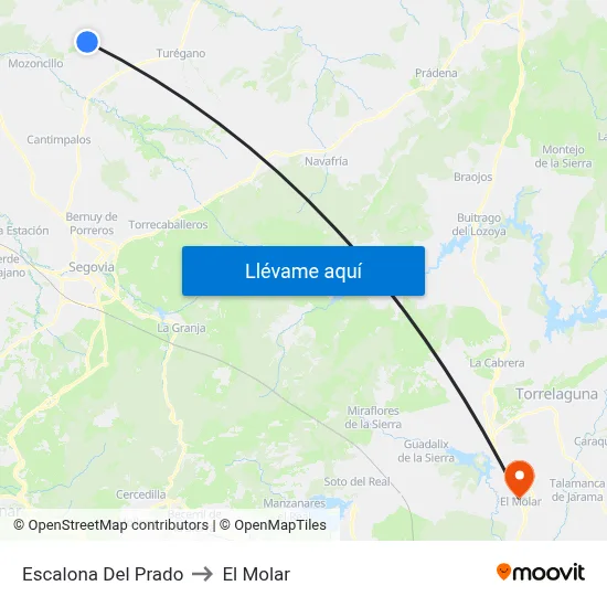 Escalona Del Prado to El Molar map