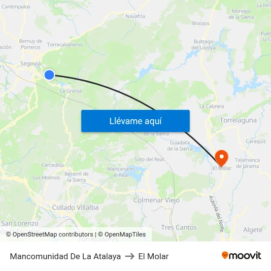 Mancomunidad De La Atalaya to El Molar map