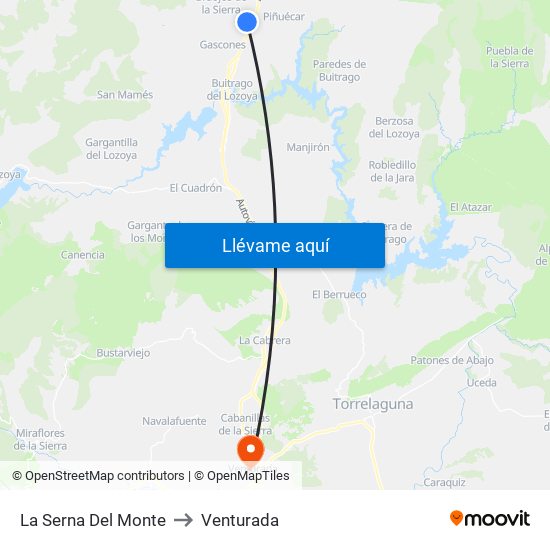 La Serna Del Monte to Venturada map