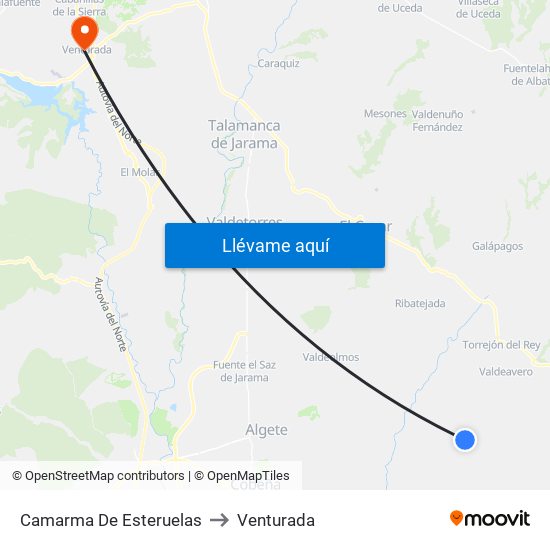Camarma De Esteruelas to Venturada map