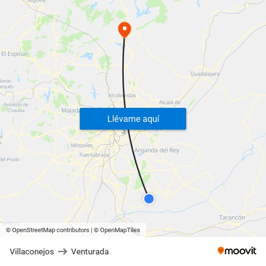 Villaconejos to Venturada map