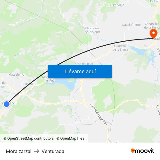 Moralzarzal to Venturada map