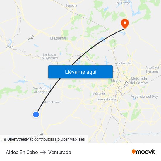 Aldea En Cabo to Venturada map
