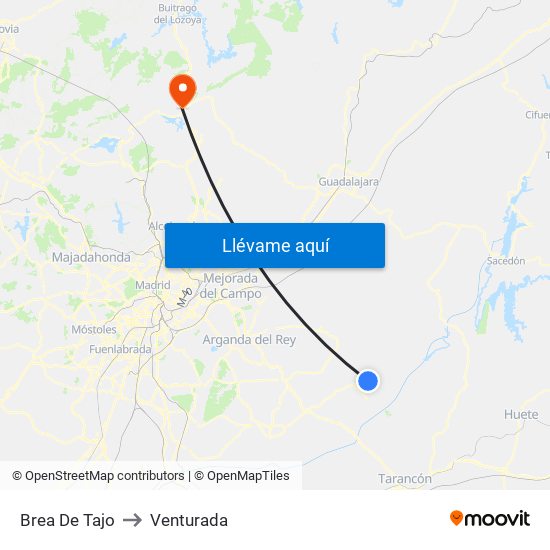 Brea De Tajo to Venturada map