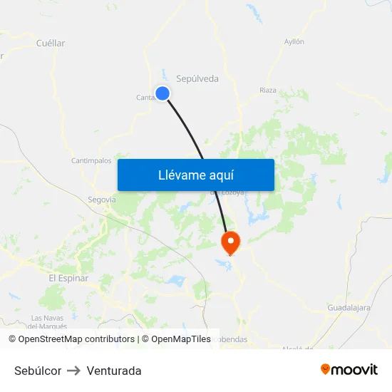 Sebúlcor to Venturada map