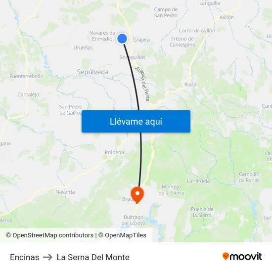 Encinas to La Serna Del Monte map