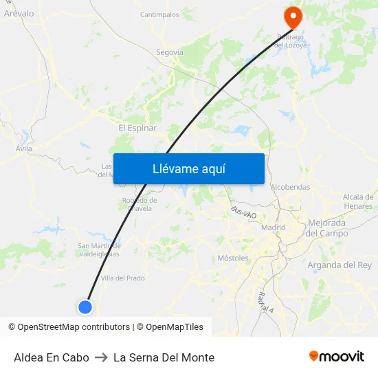Aldea En Cabo to La Serna Del Monte map