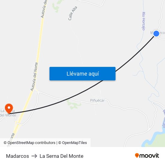 Madarcos to La Serna Del Monte map