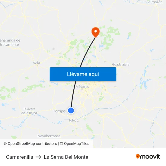 Camarenilla to La Serna Del Monte map