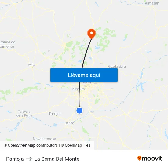 Pantoja to La Serna Del Monte map