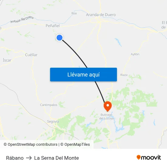 Rábano to La Serna Del Monte map