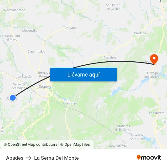Abades to La Serna Del Monte map