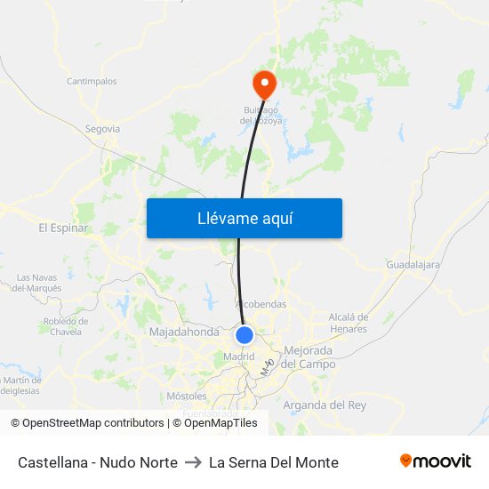 Castellana - Nudo Norte to La Serna Del Monte map
