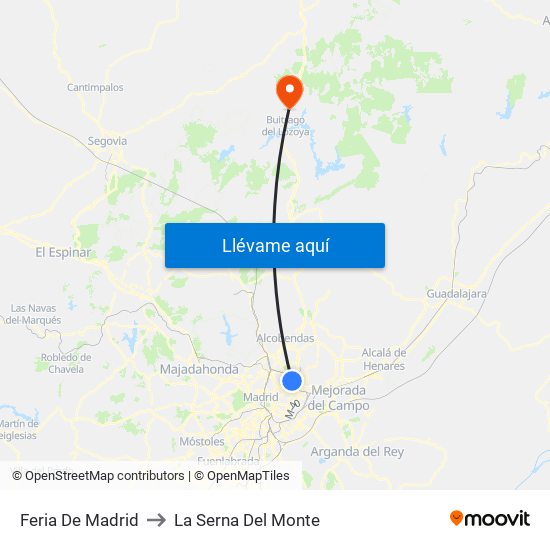 Feria De Madrid to La Serna Del Monte map