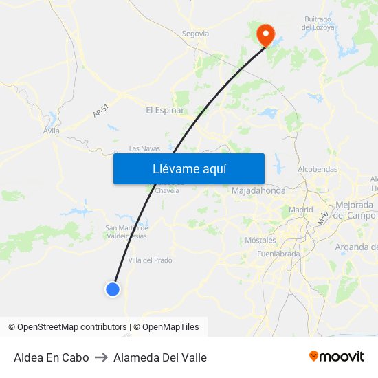 Aldea En Cabo to Alameda Del Valle map