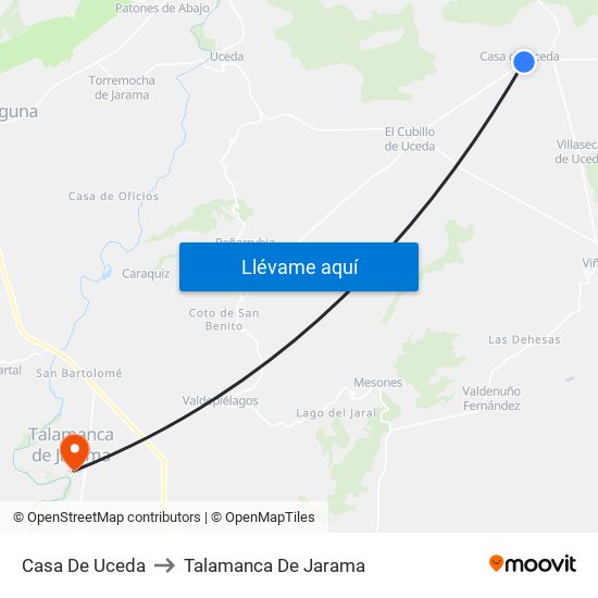 Casa De Uceda to Talamanca De Jarama map