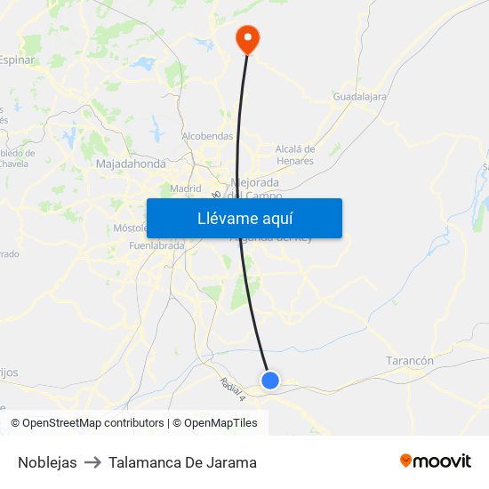 Noblejas to Talamanca De Jarama map