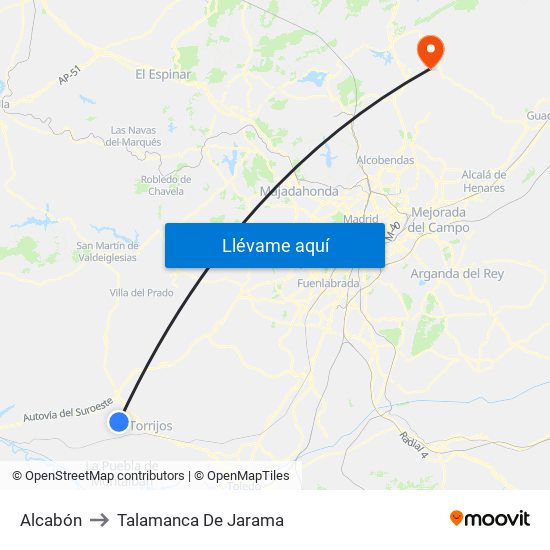Alcabón to Talamanca De Jarama map