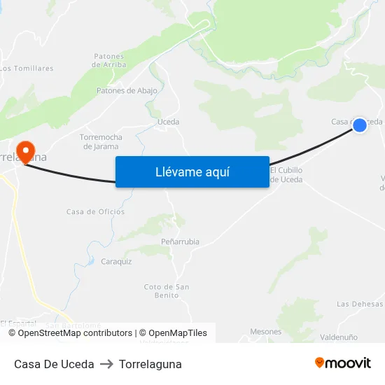 Casa De Uceda to Torrelaguna map