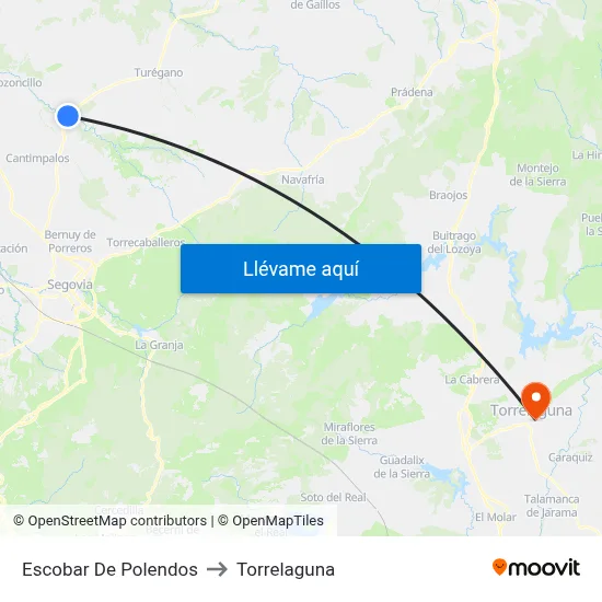 Escobar De Polendos to Torrelaguna map