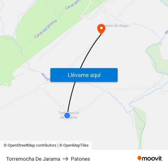 Torremocha De Jarama to Patones map