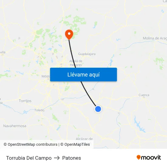Torrubia Del Campo to Patones map
