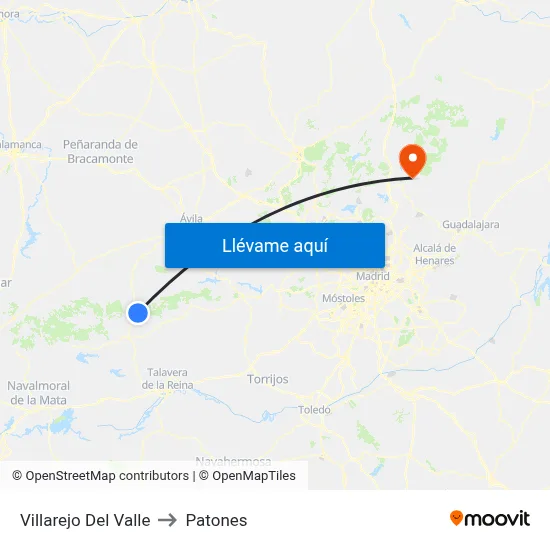 Villarejo Del Valle to Patones map