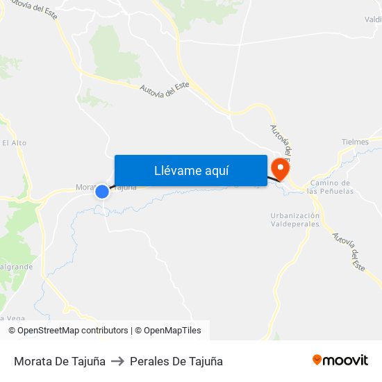 Morata De Tajuña to Perales De Tajuña map