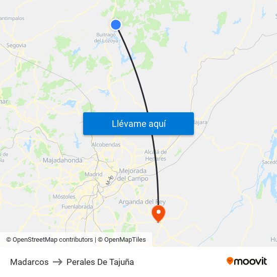 Madarcos to Perales De Tajuña map