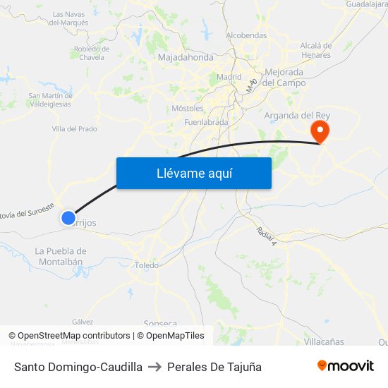 Santo Domingo-Caudilla to Perales De Tajuña map