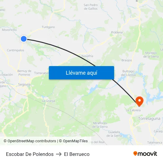 Escobar De Polendos to El Berrueco map