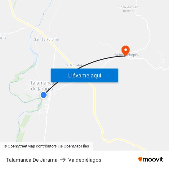 Talamanca De Jarama to Valdepiélagos map