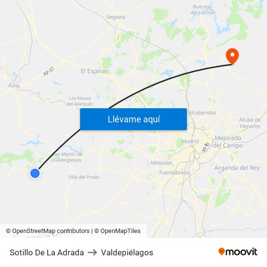 Sotillo De La Adrada to Valdepiélagos map