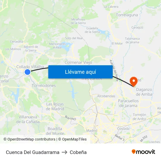 Cuenca Del Guadarrama to Cobeña map