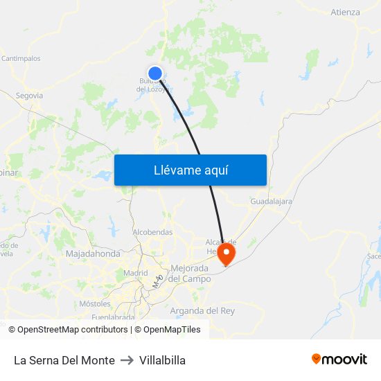 La Serna Del Monte to Villalbilla map
