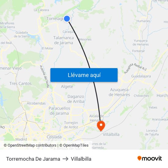 Torremocha De Jarama to Villalbilla map
