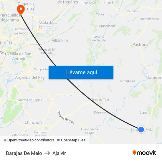 Barajas De Melo to Ajalvir map