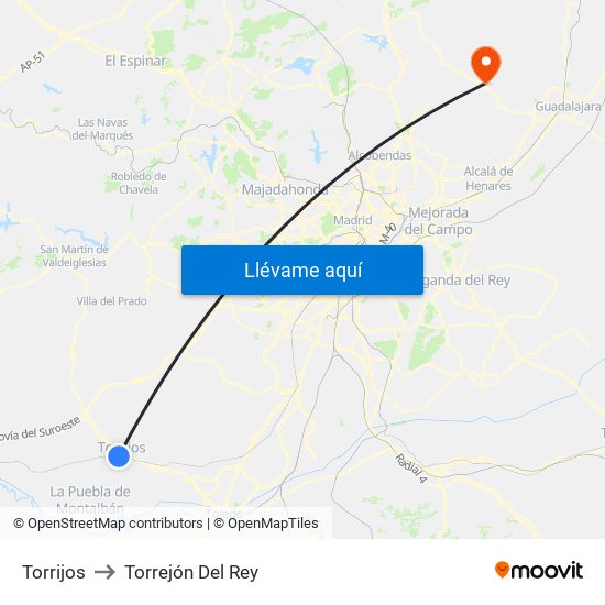 Torrijos to Torrejón Del Rey map